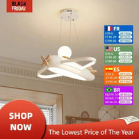Airplane Lamps Modern Children's Room Chandeliers Simple Creative Baby Nursery Little Boy Girl Bedroom Home Decor Led Chandelier