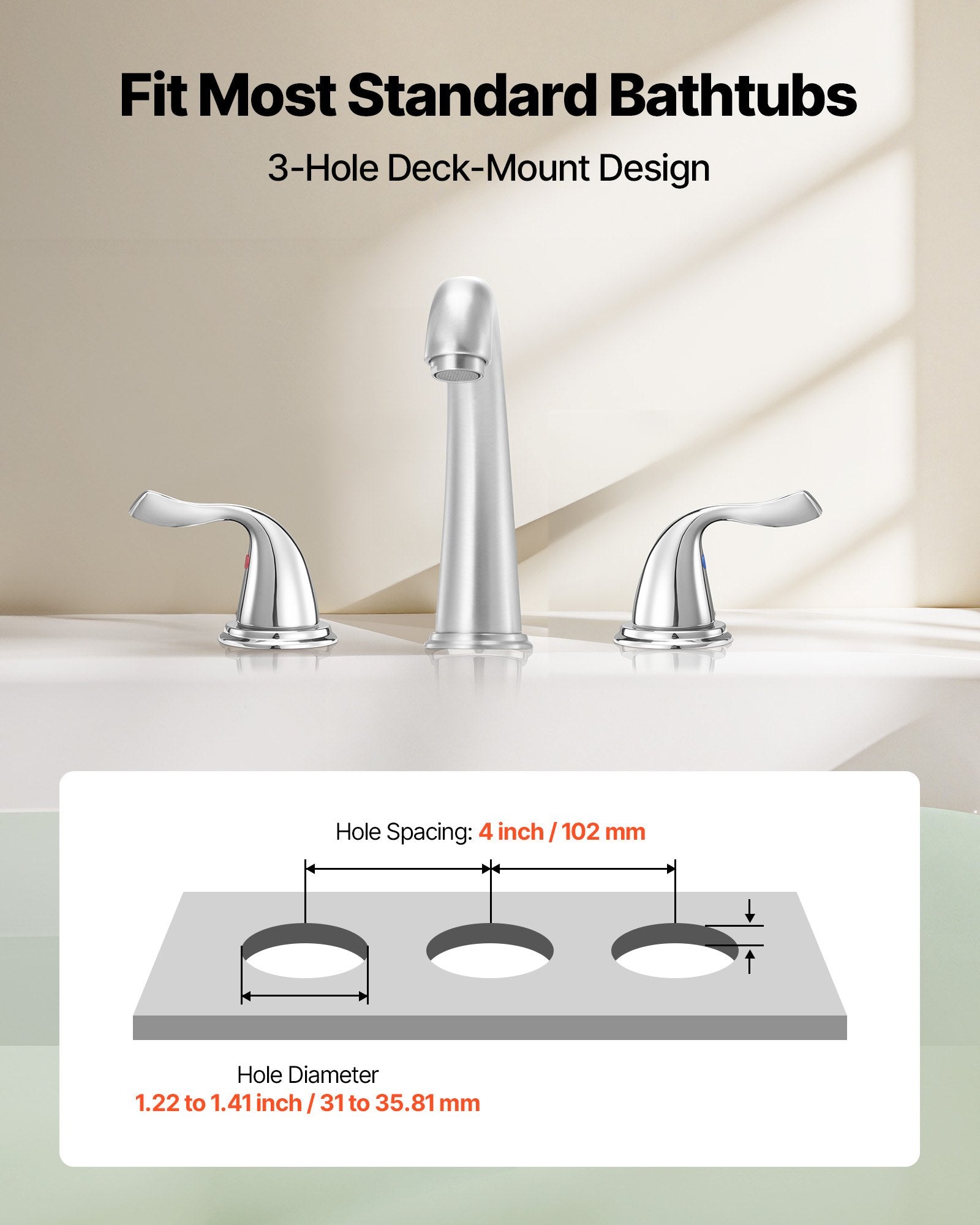 Roman Tub Faucet, 3 Hole Waterfall Bathtub Faucet, Gooseneck Bath Tubs Faucets Set With 2 Handles, Deck Mount Bath Tub Faucets Set For Pet Washing, Adult Bathing, Silver, High Arc Spout