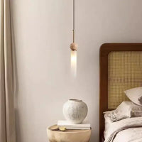 Cave Stone Wabi-Sabi Bedroom Bedside Chandelier Creative Cream Homestay Vintage Nordic Restaurant Pendant Lamp