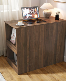 Computer Desk With Drawers, Modern Corner Home Office Storage With Extendable Table, Study Writing Desk Workstation For Home,Office