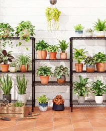 4-Tier Heavy-Duty Metal Wire Shelving, 600 Lbs Total Load Capacity With Anti-Toppling Kits For Garage & Kitchen