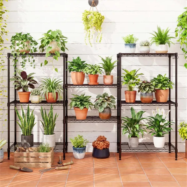 4-Tier Heavy-Duty Metal Wire Shelving, 600 Lbs Total Load Capacity With Anti-Toppling Kits For Garage & Kitchen