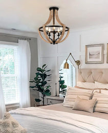 Solid Wood Modern Chandelier