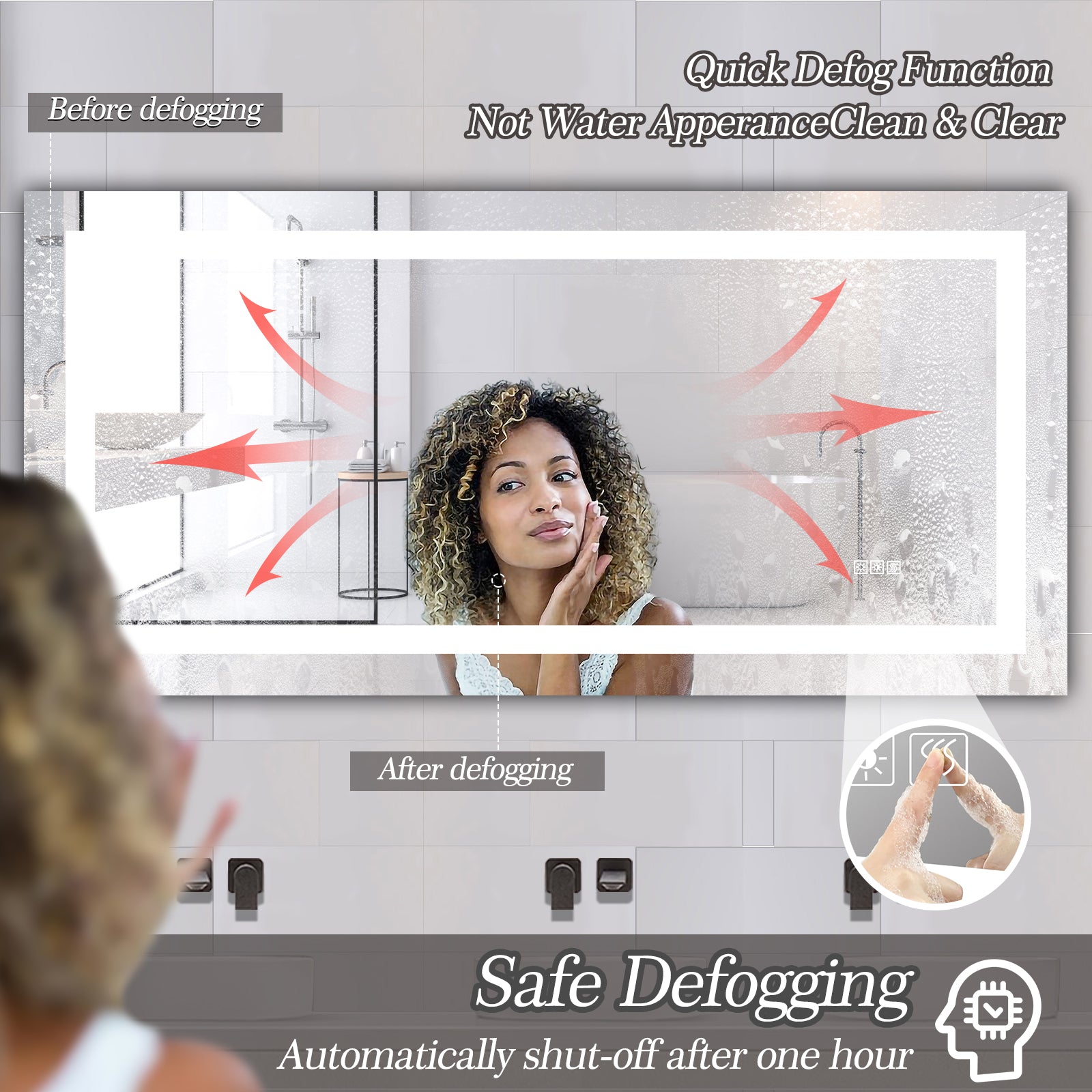 Same As W134070942-L4004 72 X 36  LED Mirror Light Bathroom,anti-Fog - Dimming Led Bathroom Vanity Mirror