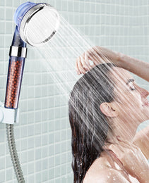 1Pc Ionic Filtration Shower Head High Pressure 3 Mode Stone Water Saving Bath Handheld Shower