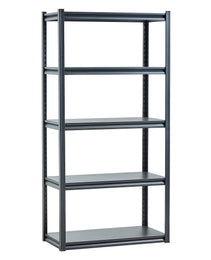 Storage Shelves, 2000 Lbs, 5 Tier Garage Storage Shelving, 18" D X 36" W X 72" H Adjustable Metal Shelves For Garage Shelves Utility Rack Shelf, Ideal For Kitchen, Warehouse, Basement, Black