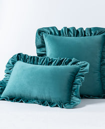 Nordic Velvet Lace Throw Pillows With Upholstered Living Room Sofa