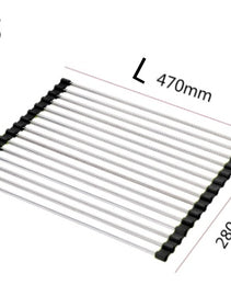 Folding Kitchen Drain Sink Rack Stainless Steel