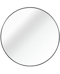 Black  16 Inches Metal Round Bathroom Mirror
