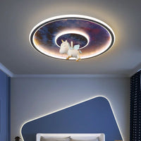 Modern Led Chandelier Light For Children's room Bedroom study Kids Baby Blue Cartoon Astronaut Ceiling Lamp Decor Light Fixtures