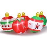 6.9ft, Five Christmas Balls, Five LED Lights, Bundle Pocket, Christmas Inflatable Decoration - CJDS - CC