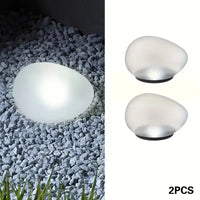 Solar Decorative Lamp Frosted Ground Lamp Outdoor Waterproof  Portable Energy Saving  Lantern Pebble Lawn Light Home Garden Lamp