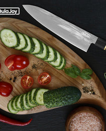 Qulajoy Chef Knife 8 Inch - Hand Forged Swedish Sandvik Steel Gyuto Cooking Knife - Professional Japanese Kitchen Knife - Classic Octagonal Handle