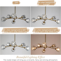 Sputnik Chandeliers for Dining Room，6 Lights D25'' Inch