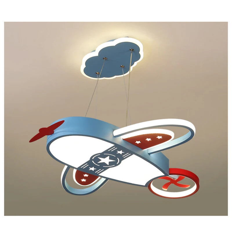 Children's Room Ceiling Chandeliers Cartoon Airplane Lights Minimalist Modern Nursery Little Boy Girl Bedroom Hanging Chandelier