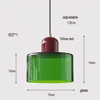 Nordic Modern Glass Bedroom Bedside Long Line Small Chandelier Restaurant Bar Chandelier Simple Lighting Atmosphere Lamp E27