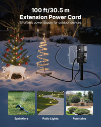100-ft 6-Outlet Outdoor Holiday Power Stake – CJ product view 2