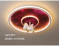 Modern Led Chandelier Light For Children's room Bedroom study Kids Baby Blue Cartoon Astronaut Ceiling Lamp Decor Light Fixtures