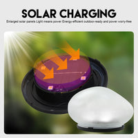 Solar Stone Light Frosted Glass Ground Lamp Outdoor Waterproof Lantern for Garden Green Light Lawn Courtyard Decorative Lamp