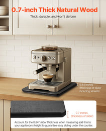 Appliance Slider 10.5 X 13 In Sliding Tray For Coffee Maker Black