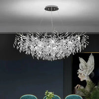 Luxury Modern Crystal Ceiling Chandeliers Pendant Lamps Dining Table Living Room Bedroom Home Decor Led Lights Hanging Fixture