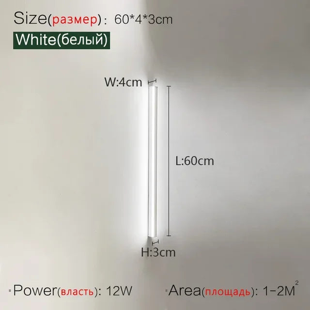 Modern minimalist LED wall lamp Living room sofa background aisle bedroom bedside ceiling lamp light luxury long strip wall lamp