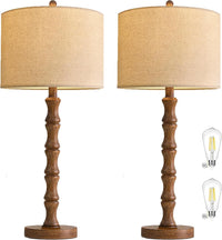 Pink Table Lamp Set of 2,Small Gold Bedside Lamps Dimmable Boho Bedroom Lamp with Tulip Flower Glass Lamp Shade,Vintage Mid Century Modern Mini Nightstand Lamp for Bedroom Living Room