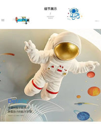 Modern Kids Room Fan Light Cartoon Moon Astronaut Ceiling Lamp Boy Girl Bedroom Nursery Study Chandelier Ceiling Lights