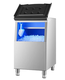 Commercial Ice Maker Storage Bin 250lbs Capacity Stainless Steel Ice Storage Bin