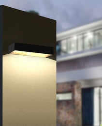 Radiate Nature's Glow: Embrace Solar LED Wall pack LD-SWL - 6W - Brick - Black