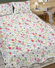 Red Floral Quilt 3 Pieces Microfiber Quilt Sets Lightweight Bedspreads Botanical Coverlets Quilt Bedding Set All Season Quilts Twin Full Queen King Size