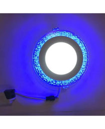 Experience the Magic of Color LED Border Downlight - Stunning Slim Panel Round 6" Design with Striking Blue & White Bubble- Unleash Your Creative Glow!