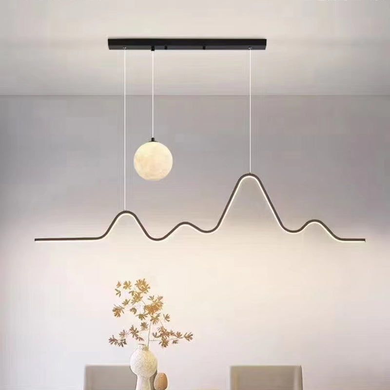 Honora 60W Black Tri-Color Modern Iron LED Indoor Chandelier
