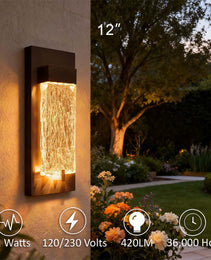 Crystal LED Wall Lights - 12W - 12" - 5CCT Tunable - IP65 - JXLBD12