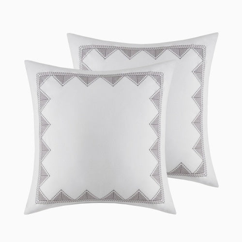 Full Queen Cotton Printed Duvet Cover Set With Chenille