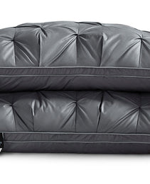 A Pair Of Feather Pillows And White Goose Single Neck Guards