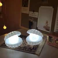 Pearl Shell Night Light Room Decor LED Bedside Lamp Cute Baby Bedroom Sleep Lights for Home Decoration Desk Lamp Christmas Gifts