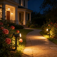 Outdoor LED Solar Spotlight Light 9LEDs Brightness Adjustable Spot Light IP65 Waterproof Garden Backyard Lawn Light Decotation