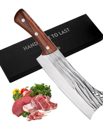 Kegani Meat Cleaver Knife - Heavy Duty Bone Chopper - 1.4 Lbs Butcher Knife Bone Knife - High Carbon Steel Butcher Knife For Meat Cutting, Bone Cutting