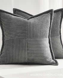 Corduroy Pillow Covers Super Soft Boho Striped Pillow Covers Broadside Decorative Textured Christmas Throw Pillows For Couch Cushion Livingroom