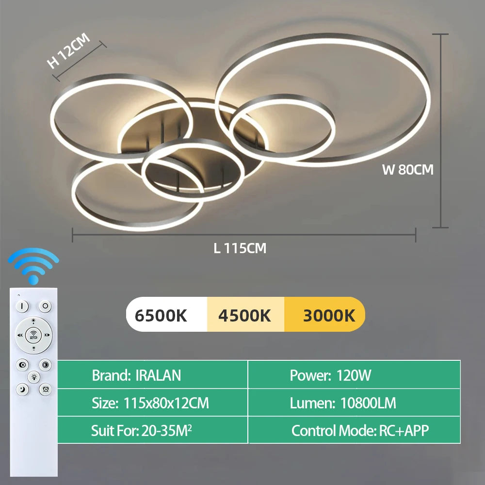 Modern LED Ceiling Chandelier Lighting For Home Living Study Room Bedroom Dimmable Ceiling Lamp Indoor Lighting Decoration Lamps