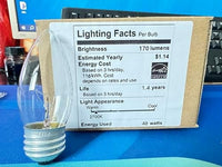 B11 Lighting Torpedo Clear C35 CTC 40W E26 Base Decorative Incandescent Light Bulbs 120V for Chandeliers, Ceiling Fan Lights, Pendants, Wall Sconces, Dimmable, Warm White 2700K (6 Pack)