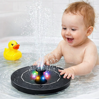 Solar Fountain for Bird Bath Water Pump with Colorful Lights Independent Portable For Garden Pond Swimming Pool  Aquarium