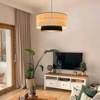 Pebble Pendant Lamp Led Multilayer Cloth Fabric Lamp Kitchen Boho Decor Rustic Lamp Hotel Bedroom Wabi Sabi Dining Table Light