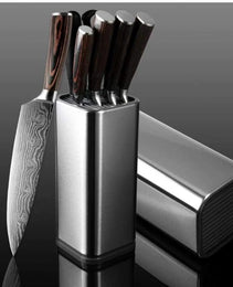 Multifunctional Kitchen Tool Holder – Large Capacity Stainless Steel Knife & Cutlery Storage Rack with Drainable Design