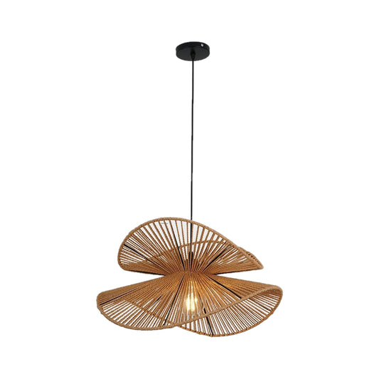 Kaia 1-Light Woven Rattan Indoor Pendant Ceiling Light
