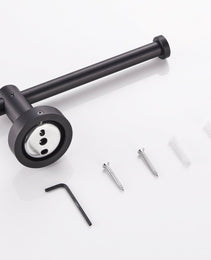 Toilet Paper Holder Matte Black Thicken Space Aluminum Toilet Roll Holder For Bathroom, Kitchen, Washroom Wall Mount