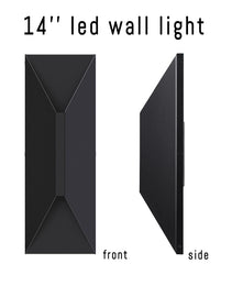 Up/Down LED Wall Lights - 14" - 22W - 5CCT Selectable - JXLBD14