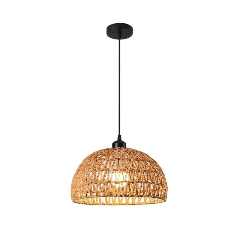 Lisette 1-Light Woven Rattan Indoor Pendant Ceiling Light