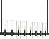 Teramo Black Wagon Wheel Chandelier, 26 Inch round Dining Room Light, Clear